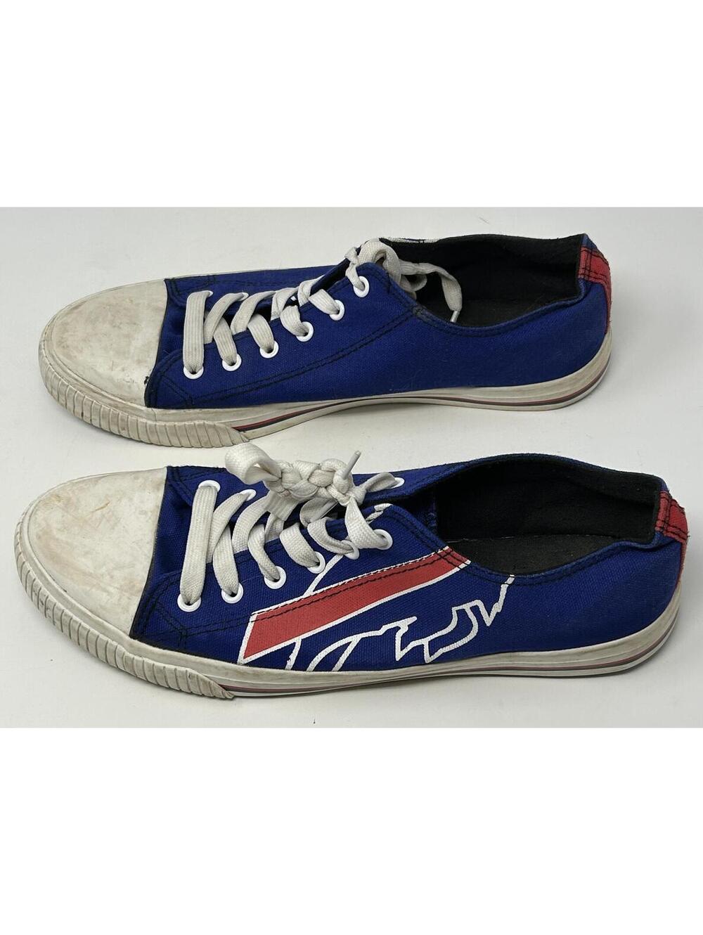 Buffalo Bills Big Logo Low Top Sneakers Foco Canvas Size 10 Mens